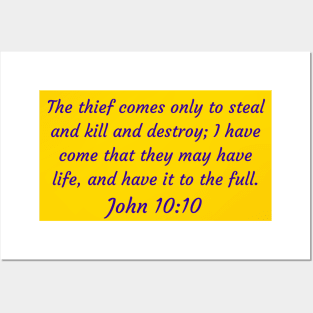 Bible Verse John 10:10 Posters and Art